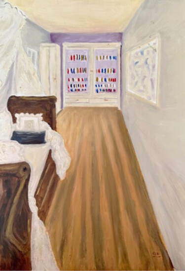 "Boudoir" başlıklı Tablo Clo tarafından, Orijinal sanat, Petrol