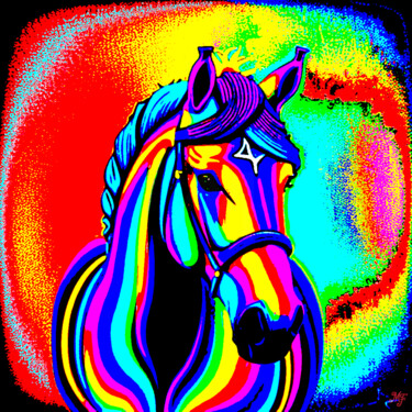 Arte digital titulada "Rêve Arc-en-Ciel" por Jean-Pol De Loof, Obra de arte original, Pintura Digital