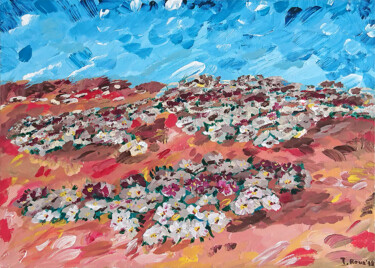 Peinture intitulée "Bloom of the Desert…" par Tatiana Taner, Œuvre d'art originale, Acrylique Monté sur Châssis en bois