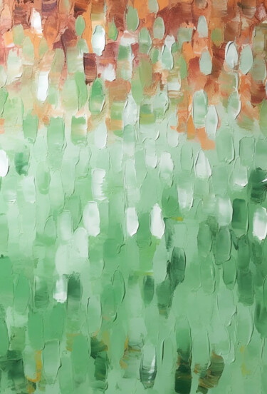 Painting titled "Spring 10 Abstract…" by Dmitriy Grechko, Original Artwork, Acrylic Mounted on Wood Stretcher frame