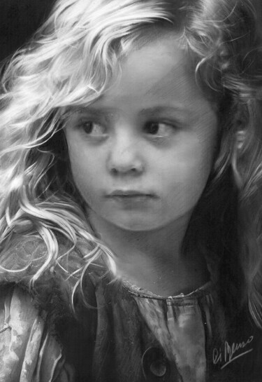 Drawing titled "RITRATTO" by Costapintor, Original Artwork, Pencil