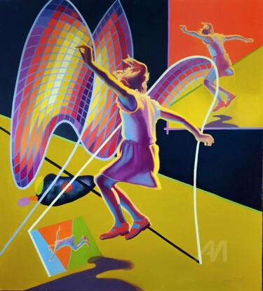 Картина под названием ""Симуляция"(simulat…" - Вадим Кузнецов, Подлинное произведение искусства, Масло Установлен на Деревян…