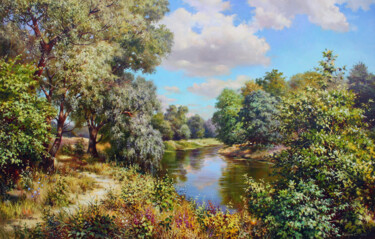 Pintura intitulada "Midsummer" por Serhii Kapran, Obras de arte originais, Óleo