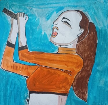 Painting titled "Live" by Ashton Knighting, Original Artwork, Gouache