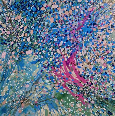 Malarstwo zatytułowany „„Vibrant Flow“ xxl…” autorstwa Julia Brinkfrau, Oryginalna praca, Akryl