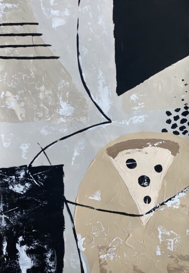 Painting titled "Abstract Minimalist…" by Yuche, Original Artwork, Acrylic