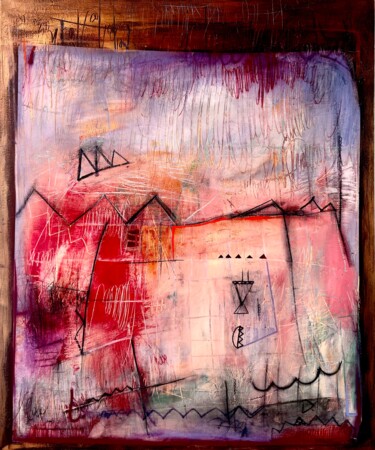 "Une vie de château" başlıklı Tablo Virginie Munch tarafından, Orijinal sanat, Akrilik Ahşap Sedye çerçevesi üzerine monte e…