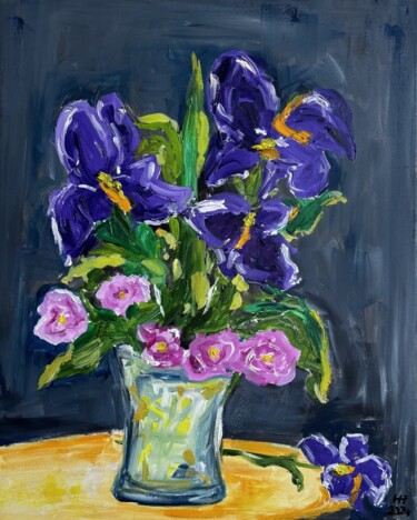 "Day and night" başlıklı Tablo Hajnalka Fellmann tarafından, Orijinal sanat, Petrol Ahşap Sedye çerçevesi üzerine monte edil…