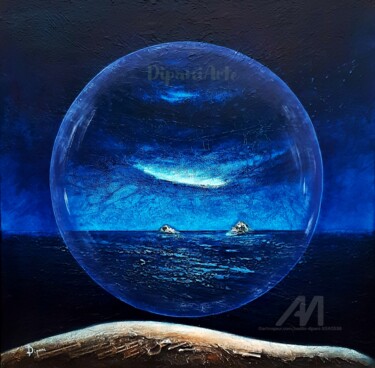 "Marina e isole" başlıklı Tablo Basilio Dipani tarafından, Orijinal sanat, Akrilik Ahşap Sedye çerçevesi üzerine monte edilm…