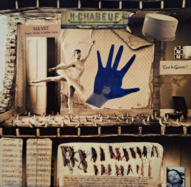 Kolaże zatytułowany „Bal populaire” autorstwa Thierry Sarra, Oryginalna praca, Kolaże