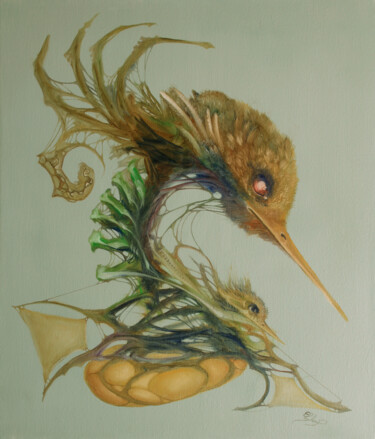 Ζωγραφική με τίτλο "Dirigible" από Ed Schaap, Αυθεντικά έργα τέχνης, Λάδι