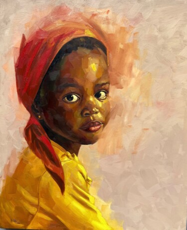 Painting titled "Graceful Elegance" by Tobiloba Amidu, Original Artwork, Oil