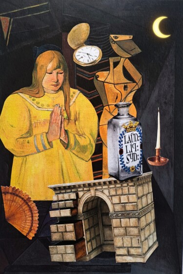 Collages titled "Avignon" by Thierry Sarra, Original Artwork, Collages