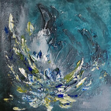 Painting titled "Любить душой, всем…" by Natalya Rozhkova, Original Artwork, Acrylic Mounted on Wood Stretcher frame