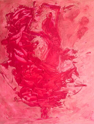 "Flamenco rose" başlıklı Tablo Loudmila Harscouet tarafından, Orijinal sanat, Akrilik Ahşap Sedye çerçevesi üzerine monte ed…