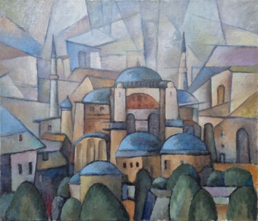 Картина под названием "Раскол Константиноп…" - Анатолий Гончаренко, Подлинное произведение искусства, Масло Установлен на Де…