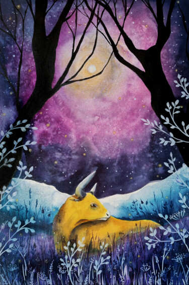 "Where the Sky Breat…" başlıklı Tablo Evgenia Smirnova tarafından, Orijinal sanat, Suluboya