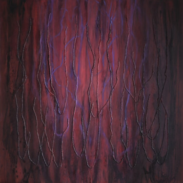 Painting titled "Frustration" by Galina Bayda, Original Artwork, Acrylic Mounted on Wood Stretcher frame