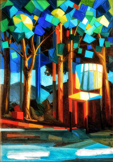 CHAISE SOUS LES ARBRES ( 50cm x 35 cm) licences disponibles