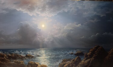 Ζωγραφική με τίτλο "Moonlight" από Faramarz Mokhtarpour, Αυθεντικά έργα τέχνης, Λάδι