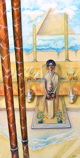 Peinture intitulée "« Le bateau ivre »" par Gaëlle, Œuvre d'art originale, Huile Monté sur Châssis en bois