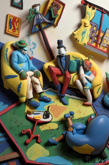 Digital Arts titled "La demande en maria…" by Otto, Original Artwork, Digital Painting