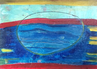 Painting titled "Galet Emergent" by Orlane Grelet, Original Artwork, Acrylic