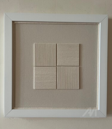 纺织艺术 标题为“ÉTUDE•VIII” 由Bajka Mourier, 原创艺术品, 布 安装在其他刚性面板上