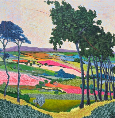 "Bol 'Air" başlıklı Tablo Claire Denarie-Soffietti tarafından, Orijinal sanat, Akrilik Ahşap Sedye çerçevesi üzerine monte e…