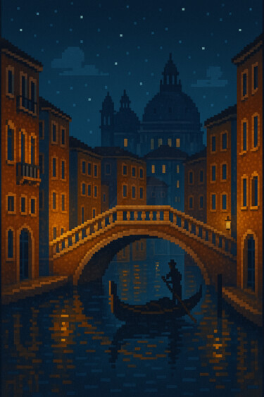 Digital Arts titled "Venezia" by Oneink, Original Artwork, AI generated image