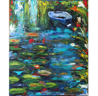 Painting titled "Un moment de libert…" by Wassim Amrani Garib, Original Artwork, Acrylic Mounted on Wood Stretcher frame