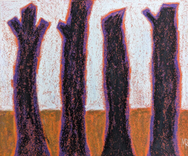 "Tree Haircut" başlıklı Resim Mava Ra tarafından, Orijinal sanat, Pastel