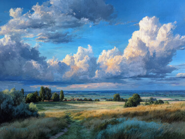 Arts numériques intitulée "Serene Sky: A Majes…" par Lyubov Popova, Œuvre d'art originale, Image générée par l'IA