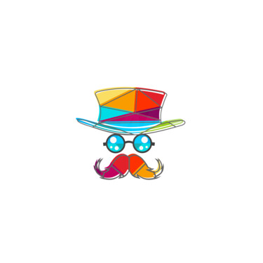 Digital Arts με τίτλο "Le Dandy Géométriqu…" από Cecile Ducrot, Αυθεντικά έργα τέχνης, 2D ψηφιακή εργασία