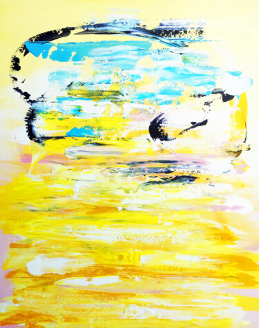 Painting titled "Plein Soleil (dedic…" by Frida B., Original Artwork, Acrylic Mounted on Wood Stretcher frame