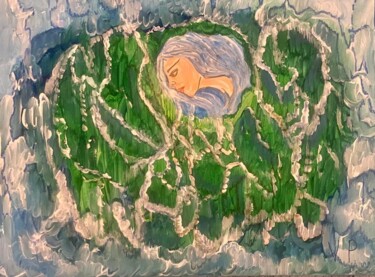 Painting titled "Mother Earth" by Valeria Pogliani (V.P.), Original Artwork, Acrylic