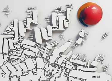 Digital Arts titled "Ballon Zen graphique" by Otto, Original Artwork, 2D Digital Work