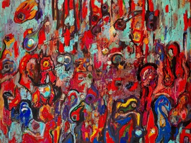 "Dance of Angels" başlıklı Tablo Edvard Badalyan tarafından, Orijinal sanat, Petrol