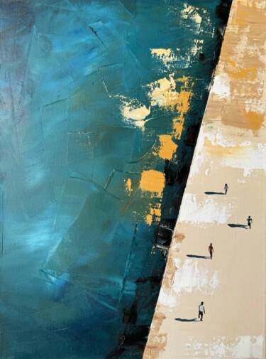 Peinture intitulée "Birds-eye-view at 7…" par Kseniya Rai, Œuvre d'art originale, Huile