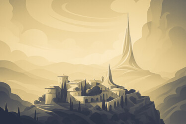 "Gourdon Inspiration" başlıklı Dijital Sanat Frederic Bos tarafından, Orijinal sanat, Dijital Fotoğrafçılık