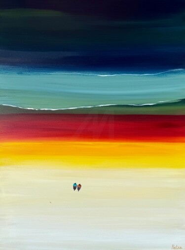 Pintura titulada "Lonely Beach" por Natalia Nosek (NATXA), Obra de arte original, Acrílico Montado en Bastidor de camilla de…