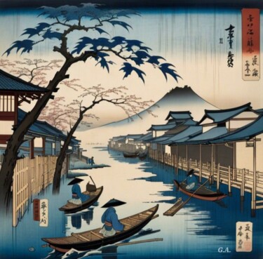 Digitale Kunst mit dem Titel "Au Cœur de la Vie F…" von Gaboriau Gérald, Original-Kunstwerk, Digitale Malerei