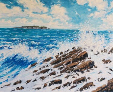 "seascape XCIX" başlıklı Tablo Colin Ross Jack tarafından, Orijinal sanat, Petrol Ahşap Sedye çerçevesi üzerine monte edilmiş