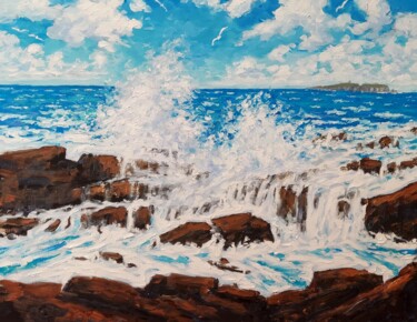 "seascape C" başlıklı Tablo Colin Ross Jack tarafından, Orijinal sanat, Petrol Ahşap Sedye çerçevesi üzerine monte edilmiş