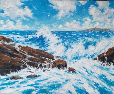 "seascape CI" başlıklı Tablo Colin Ross Jack tarafından, Orijinal sanat, Petrol Ahşap Sedye çerçevesi üzerine monte edilmiş