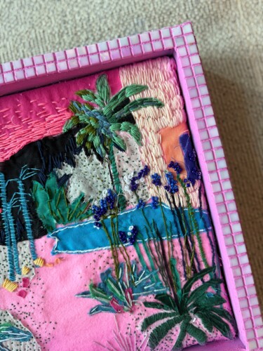 "Vacation" başlıklı Tekstil Sanatı Елизавета Пугачева tarafından, Orijinal sanat, Nakış Ahşap panel üzerine monte edilmiş