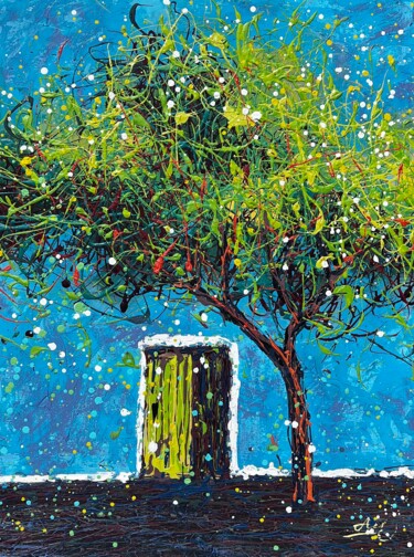 "Olive Tree" başlıklı Tablo Nadiia Antoniuk tarafından, Orijinal sanat, Akrilik Ahşap Sedye çerçevesi üzerine monte edilmiş
