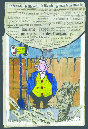 "La Haine raciste su…" başlıklı Tablo Pénélope tarafından, Orijinal sanat, Akrilik