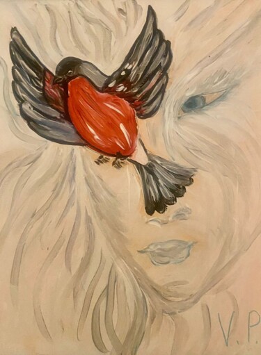 Malerei mit dem Titel "Winter" von Valeria Pogliani (V.P.), Original-Kunstwerk, Acryl