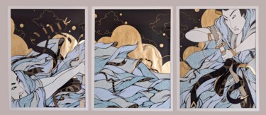 "The Way of the Sword" başlıklı Kolaj Marie May tarafından, Orijinal sanat, Guaş boya